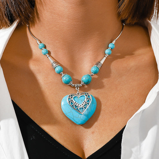 Large Teardrop Turquoise Necklace