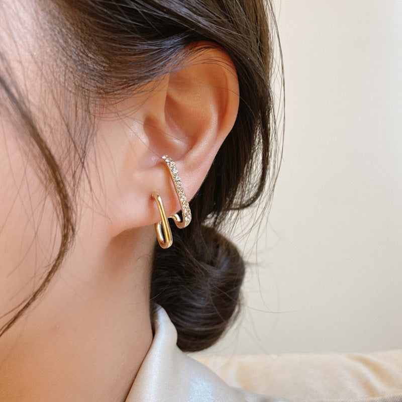 Infinionly New Design Irregular U-shaped Earrings