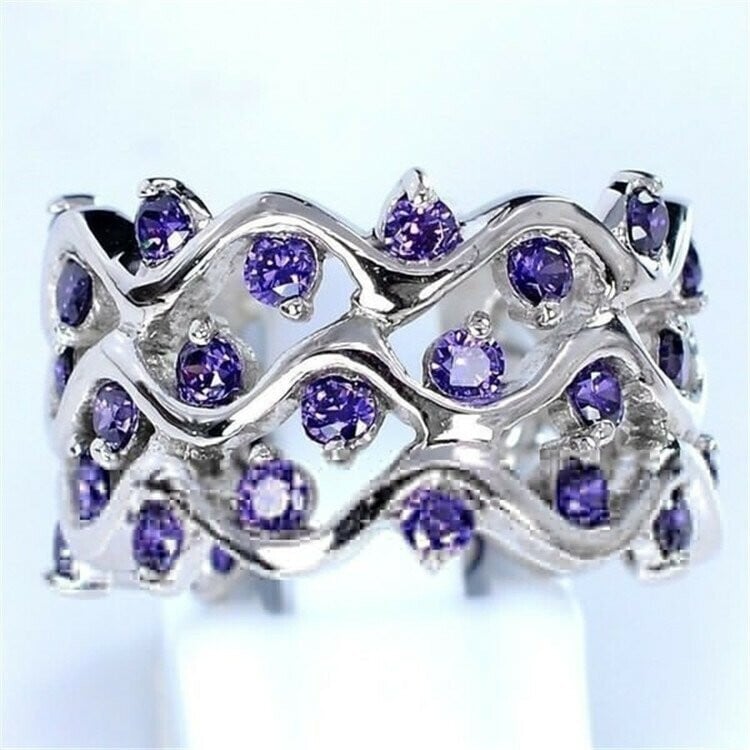Meditation Amethyst Silver Ring