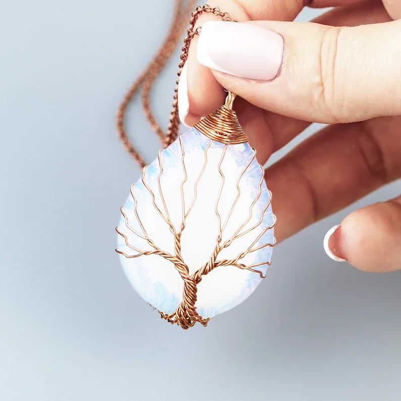 Tree of Life Opal Necklace
