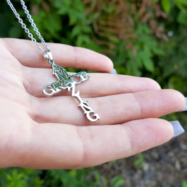 Amazing Grace Cross Necklace