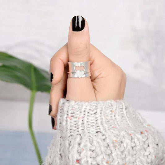 MAMA & DAUGHTER👧 Spinner Heart Ring