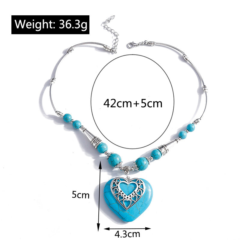 Large Teardrop Turquoise Necklace