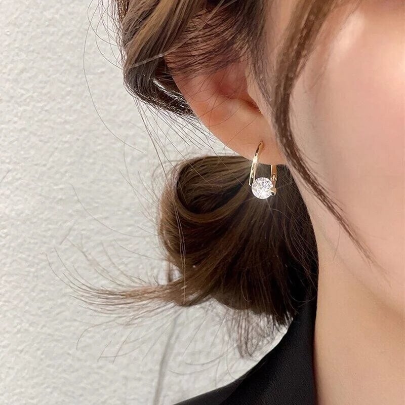 Infinionly Diamond Round Stud Earrings(Buy One Get One For Free)