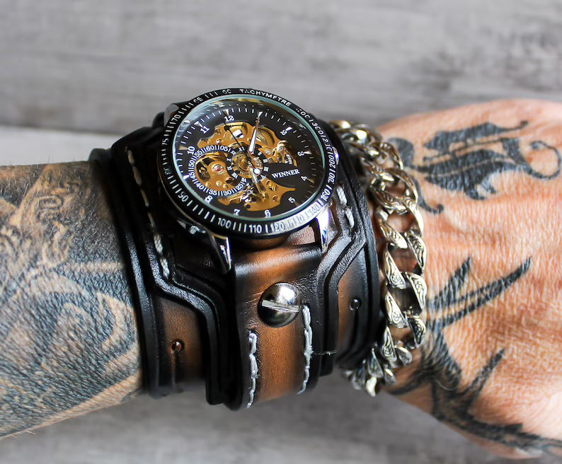 Men's Steampunk Waterproof Wrist Watch-Free Shipping Today Only