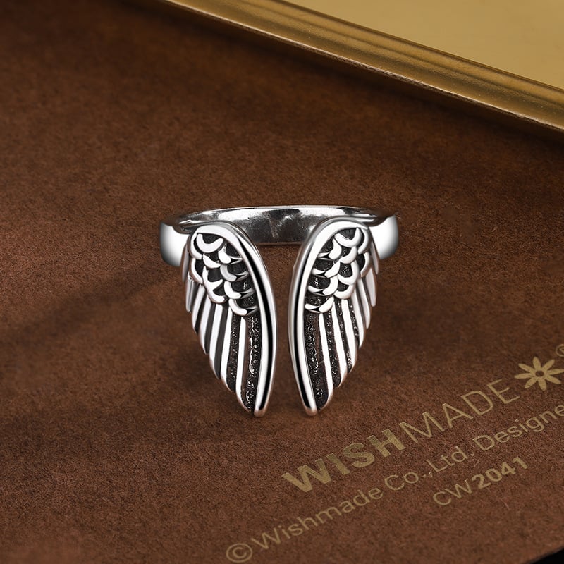 Infinionly Angel Wings Silver Ring