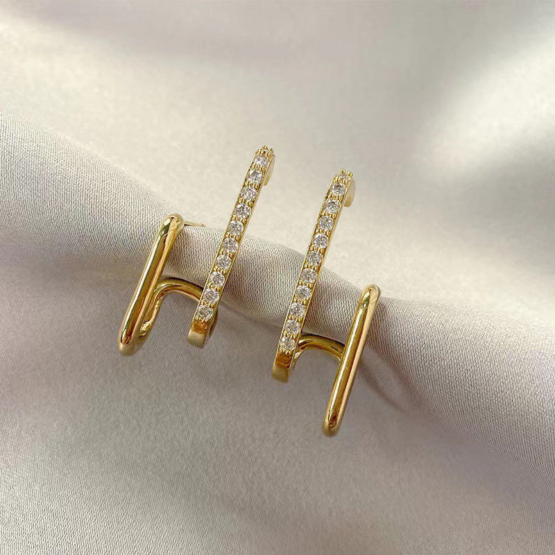 Infinionly New Design Irregular U-shaped Earrings