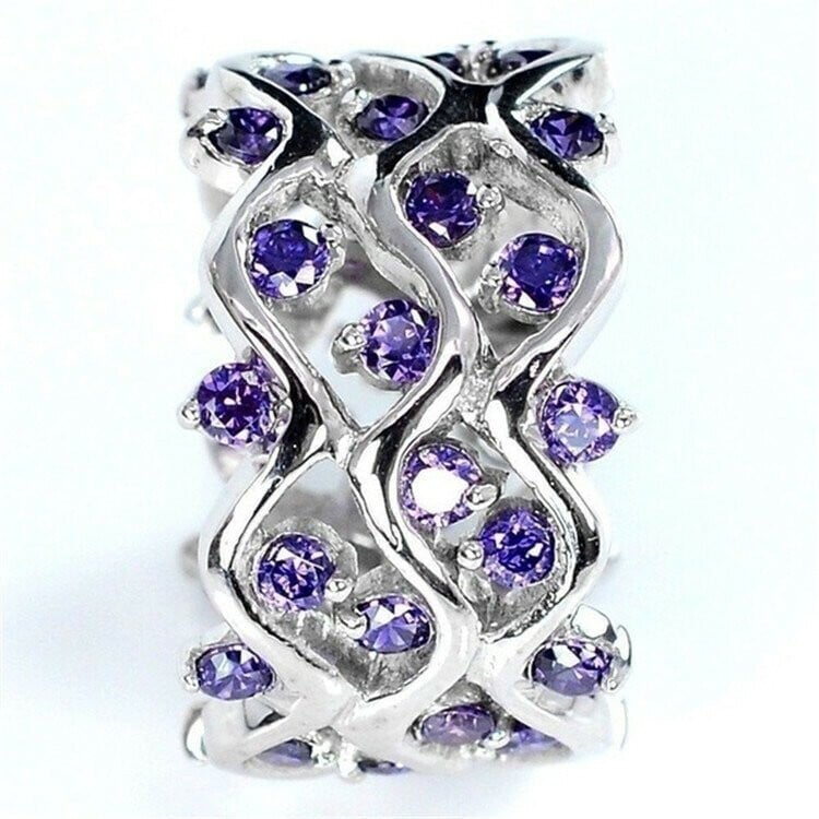 Meditation Amethyst Silver Ring