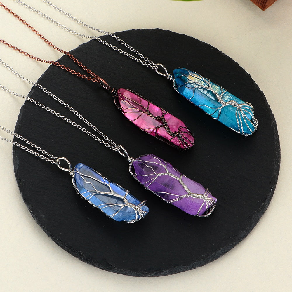 Infinionly Tree Of Life Chakra Pendant Necklace