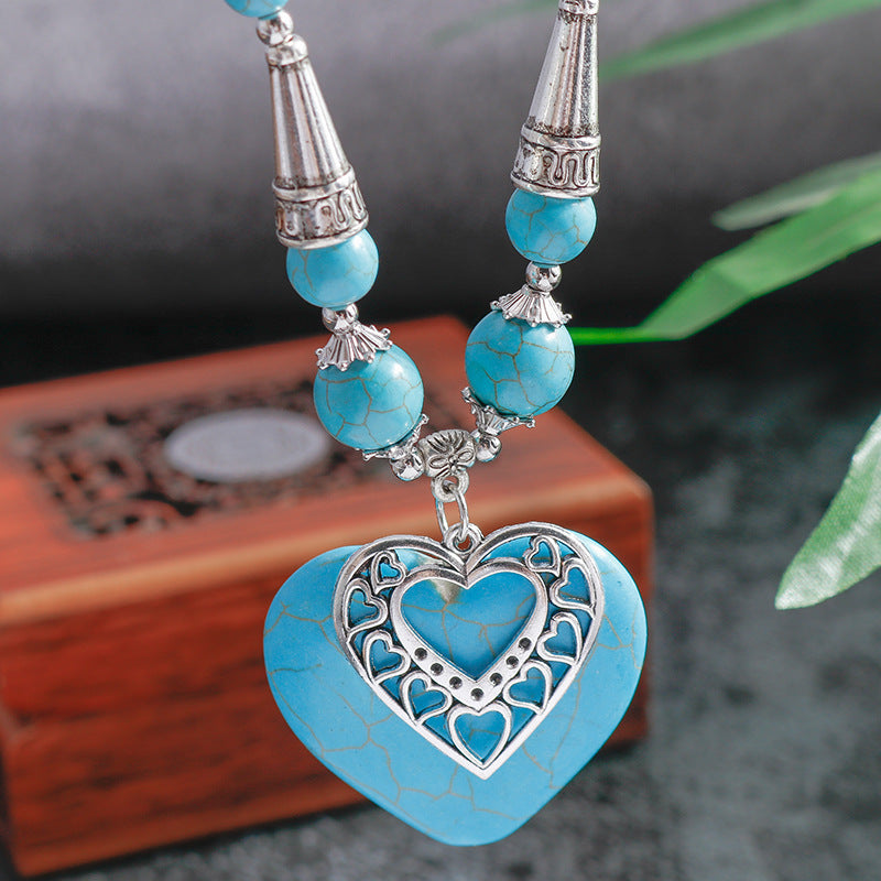 Large Teardrop Turquoise Necklace