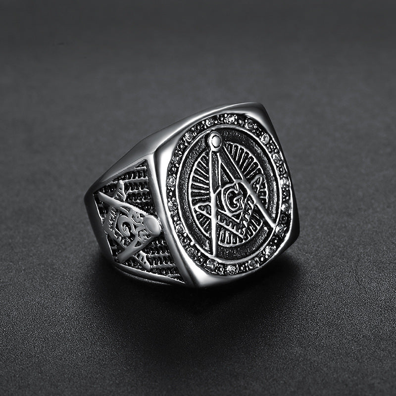 Infinionly Men Titanium Steel Ring