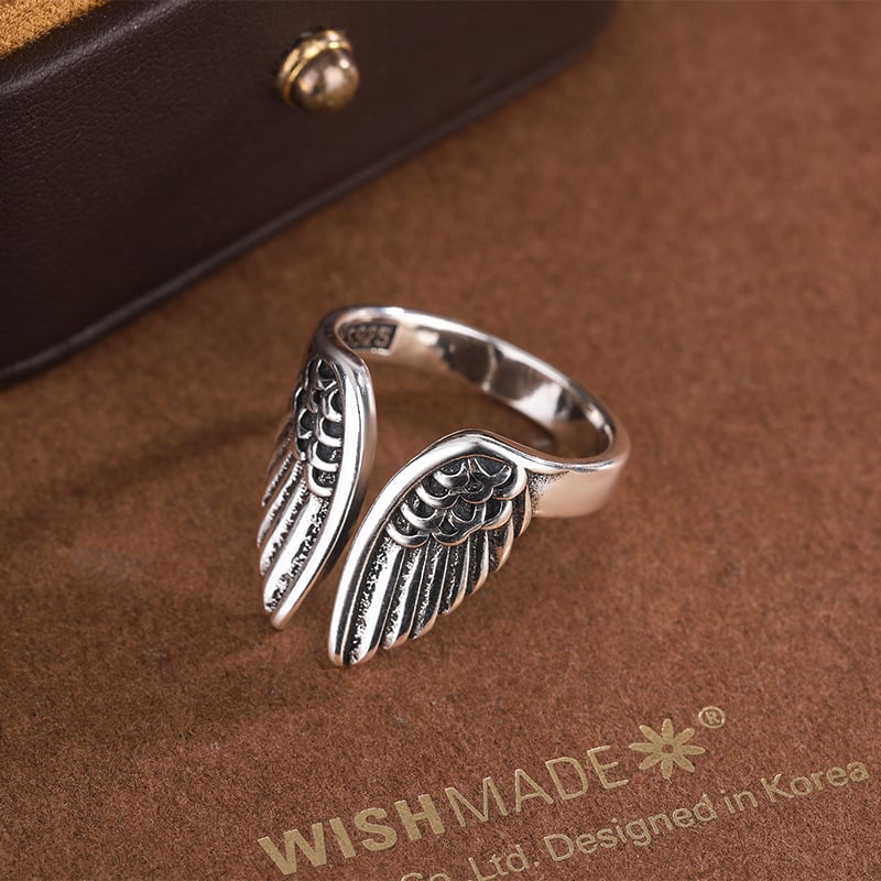 Infinionly Angel Wings Silver Ring