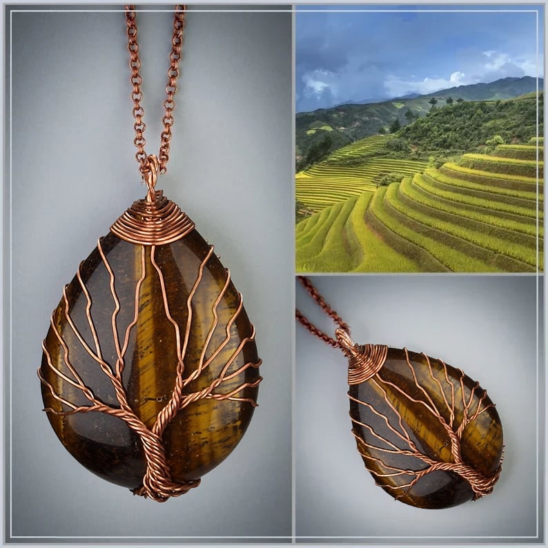 Tree of Life Opal Necklace