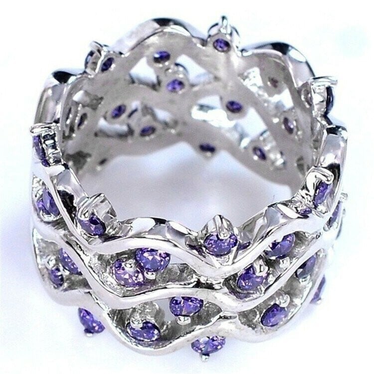 Meditation Amethyst Silver Ring