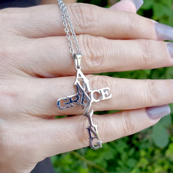 Amazing Grace Cross Necklace