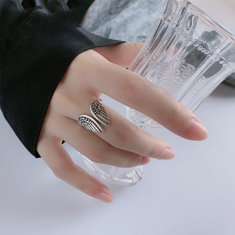 Infinionly Angel Wings Silver Ring