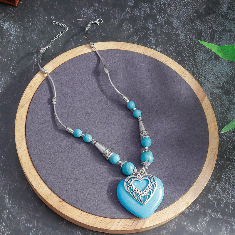 Large Teardrop Turquoise Necklace