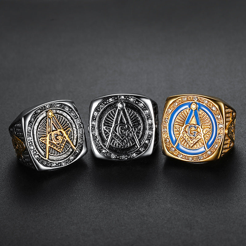 Infinionly Men Titanium Steel Ring