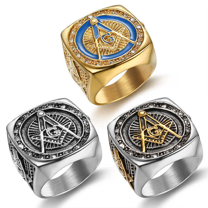 Infinionly Men Titanium Steel Ring