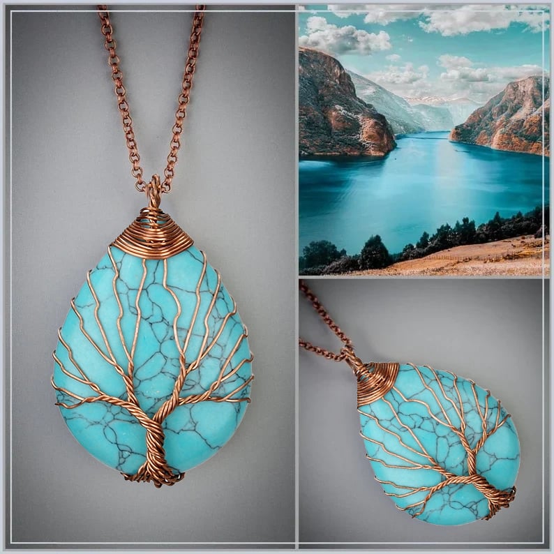 Tree of Life Opal Necklace