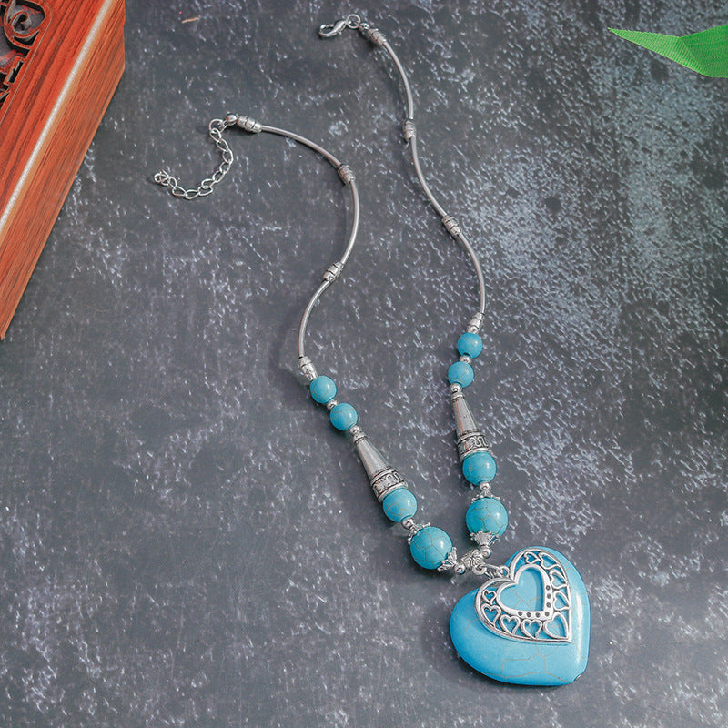 Large Teardrop Turquoise Necklace