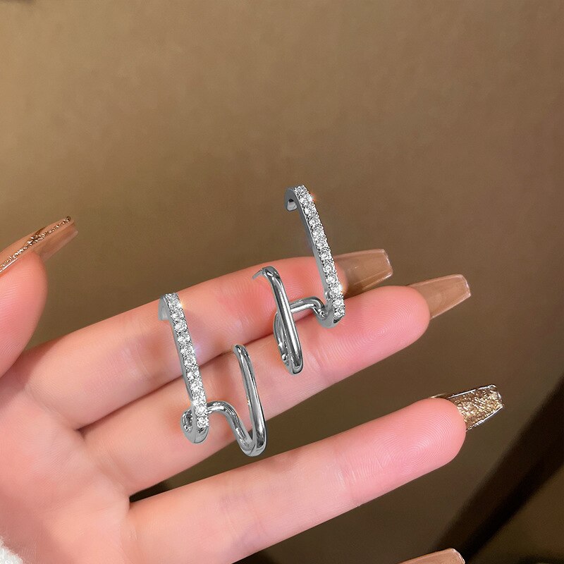Infinionly New Design Irregular U-shaped Earrings