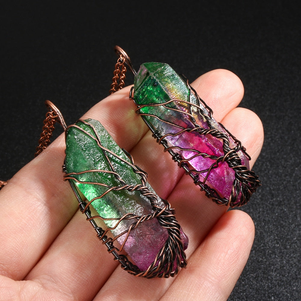 Infinionly Tree Of Life Chakra Pendant Necklace