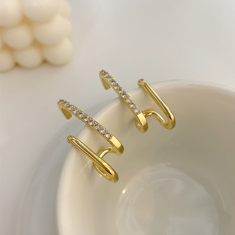 Infinionly New Design Irregular U-shaped Earrings