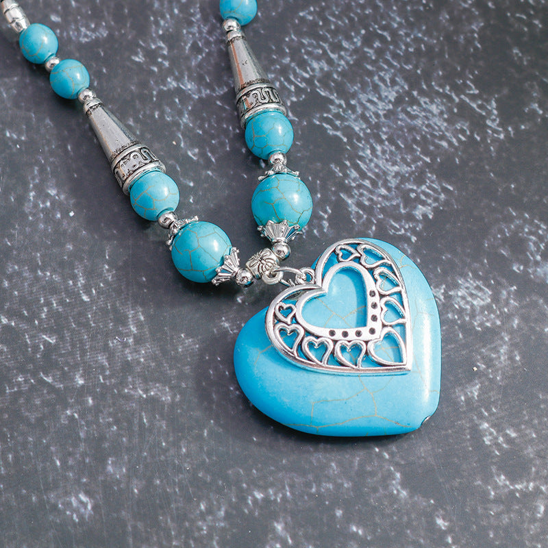 Large Teardrop Turquoise Necklace