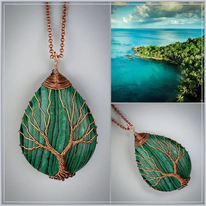 Tree of Life Opal Necklace
