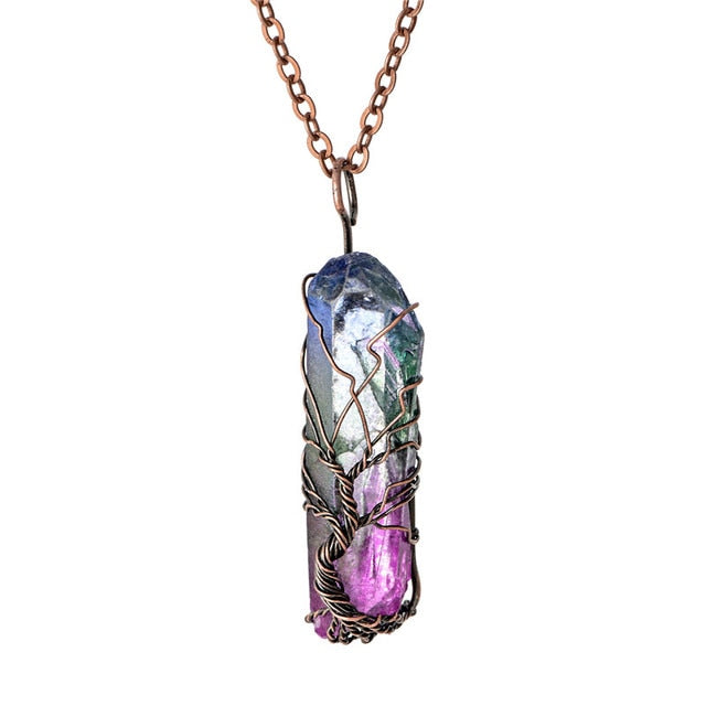 Infinionly Tree Of Life Chakra Pendant Necklace