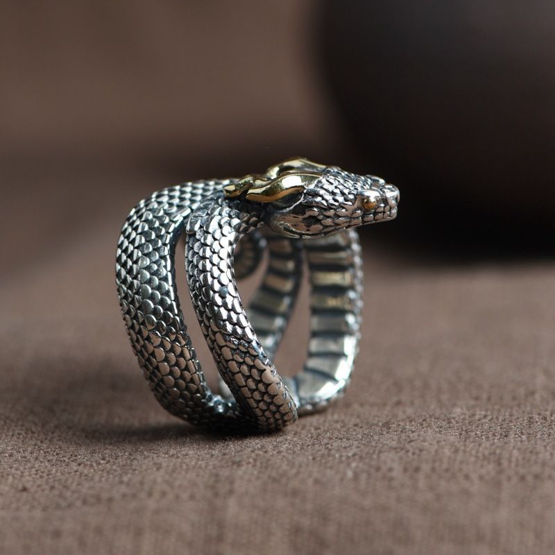 Infinionly New Adjustable Snake Ring