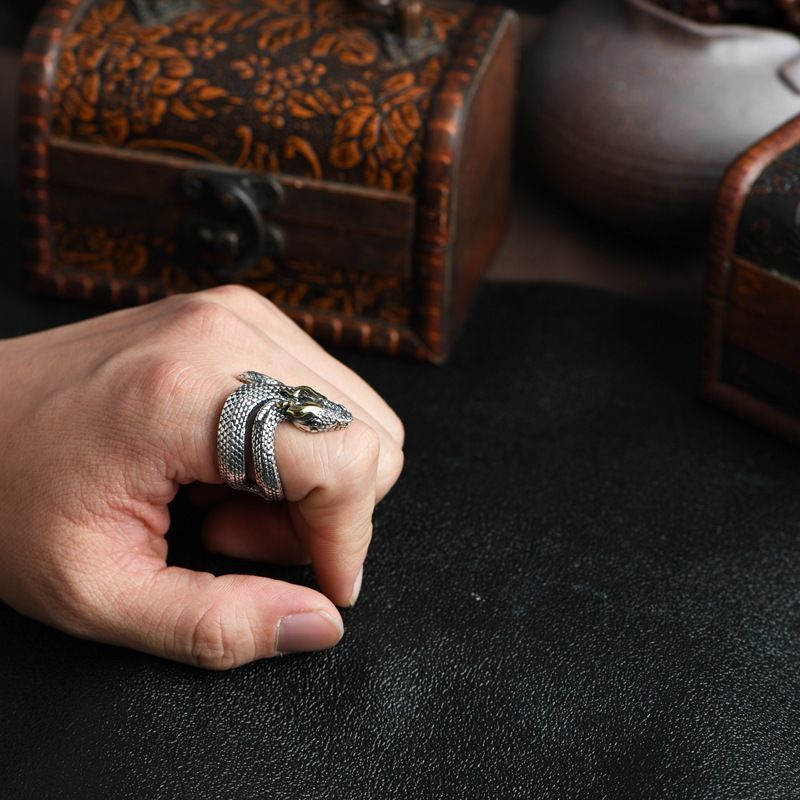 Infinionly New Adjustable Snake Ring