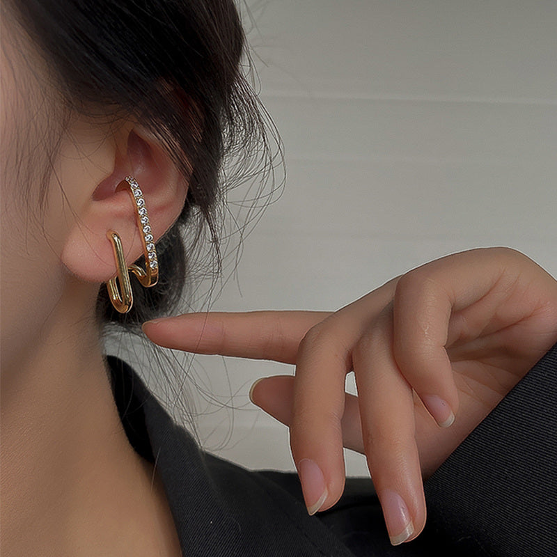 Infinionly New Design Irregular U-shaped Earrings
