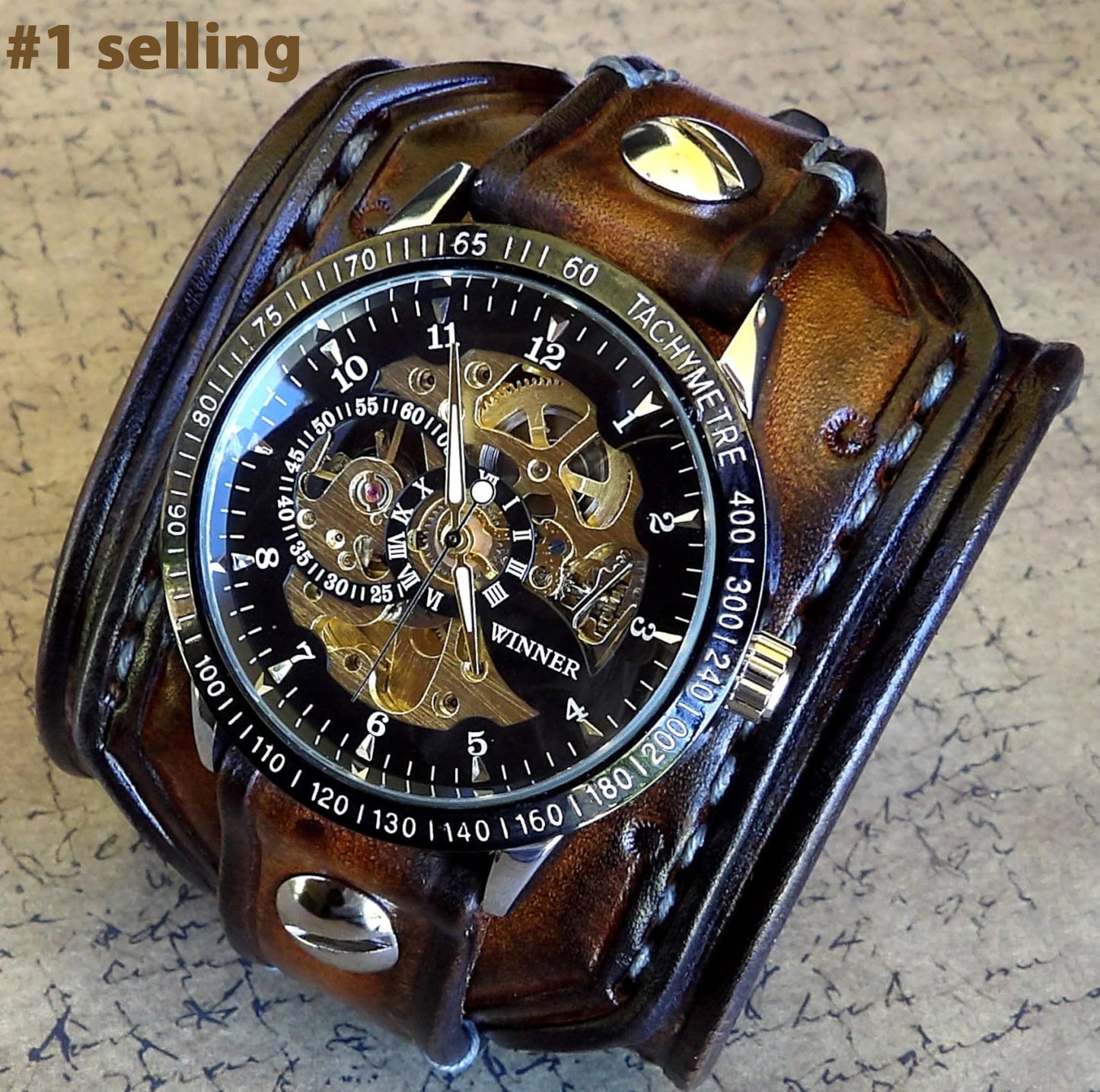 Men's Steampunk Waterproof Wrist Watch-Free Shipping Today Only