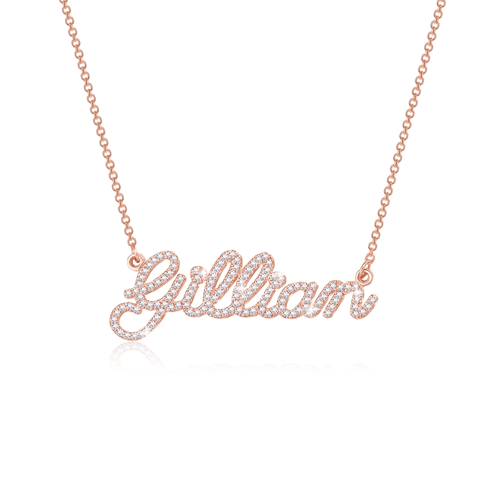 Infinionly Custom Zircon Name Necklace