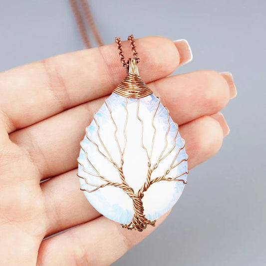 Tree of Life Opal Necklace