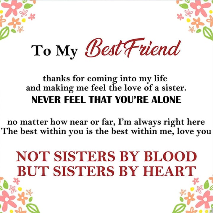 For Friend - Not Sister By Blood But Sister By Heart Infinity Bracelet