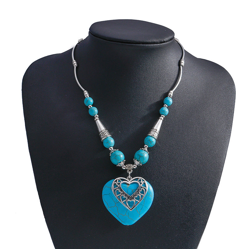 Large Teardrop Turquoise Necklace