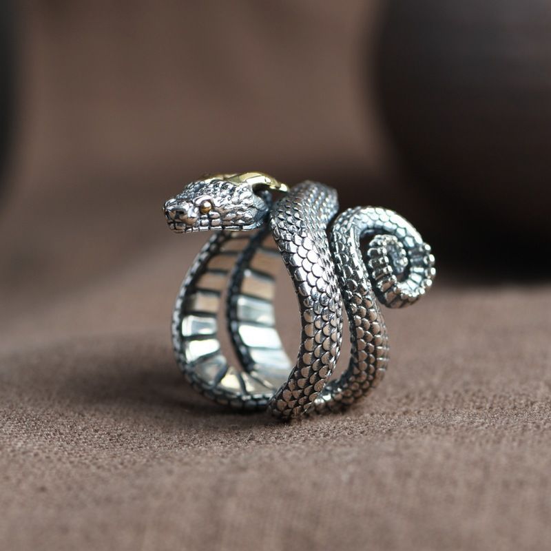Infinionly New Adjustable Snake Ring