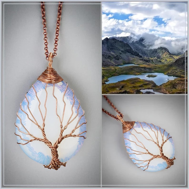 Tree of Life Opal Necklace