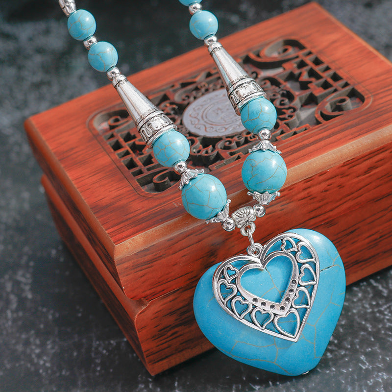 Large Teardrop Turquoise Necklace