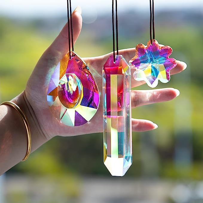 Large Hanging Crystal Prism Suncatchen