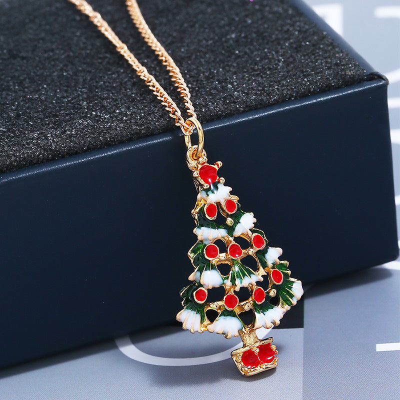 Infinionly Christmas Tree Pendant Earrings