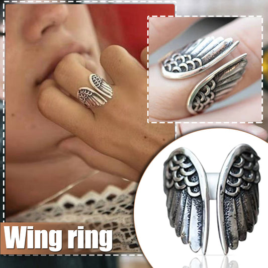 Infinionly Angel Wings Silver Ring