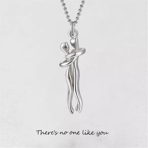 Infinionly Sterling Silver Hug Necklace