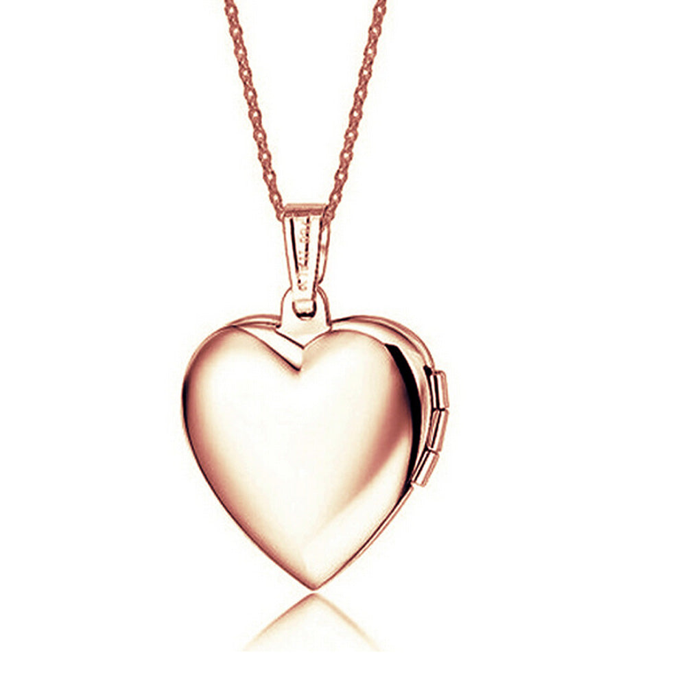Infinionly Heart Photo Locket Necklace