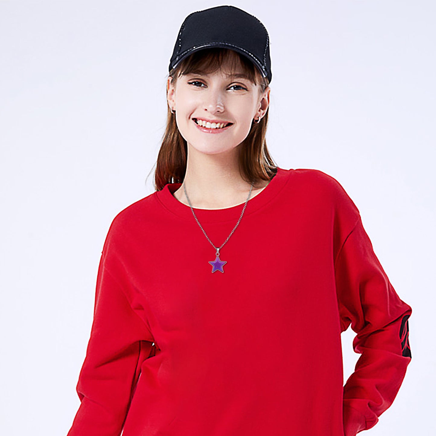 Infinionly Color Changing Temperature Star Necklace