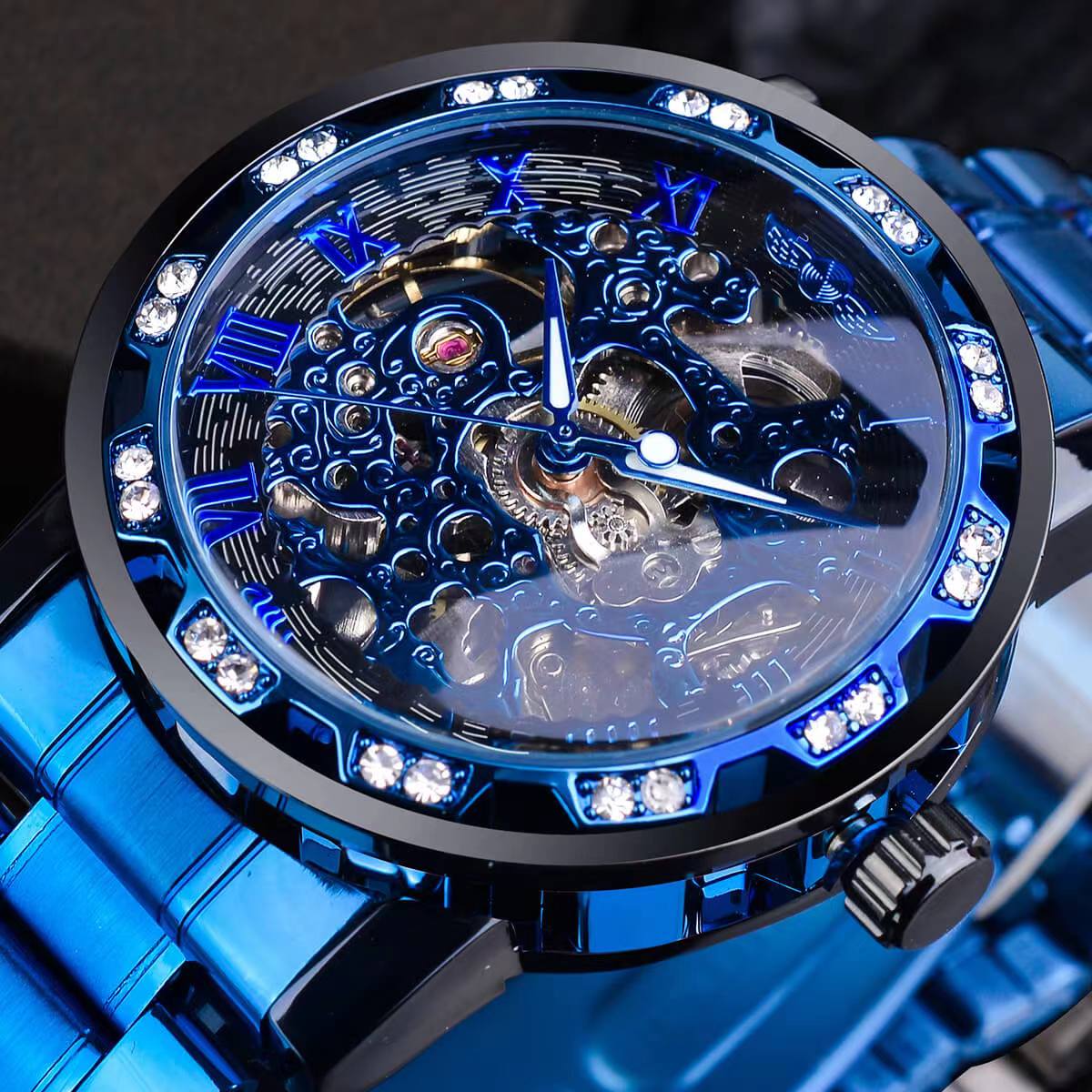 Stylish Classic Skeleton Mechanical Watch