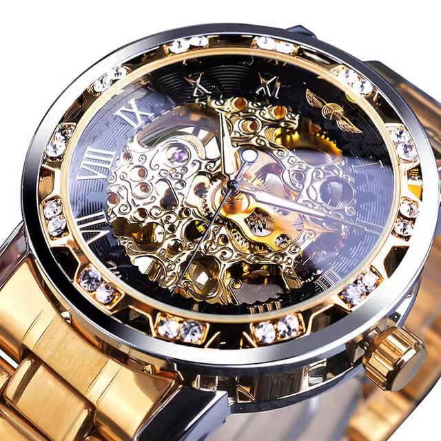 Stylish Classic Skeleton Mechanical Watch